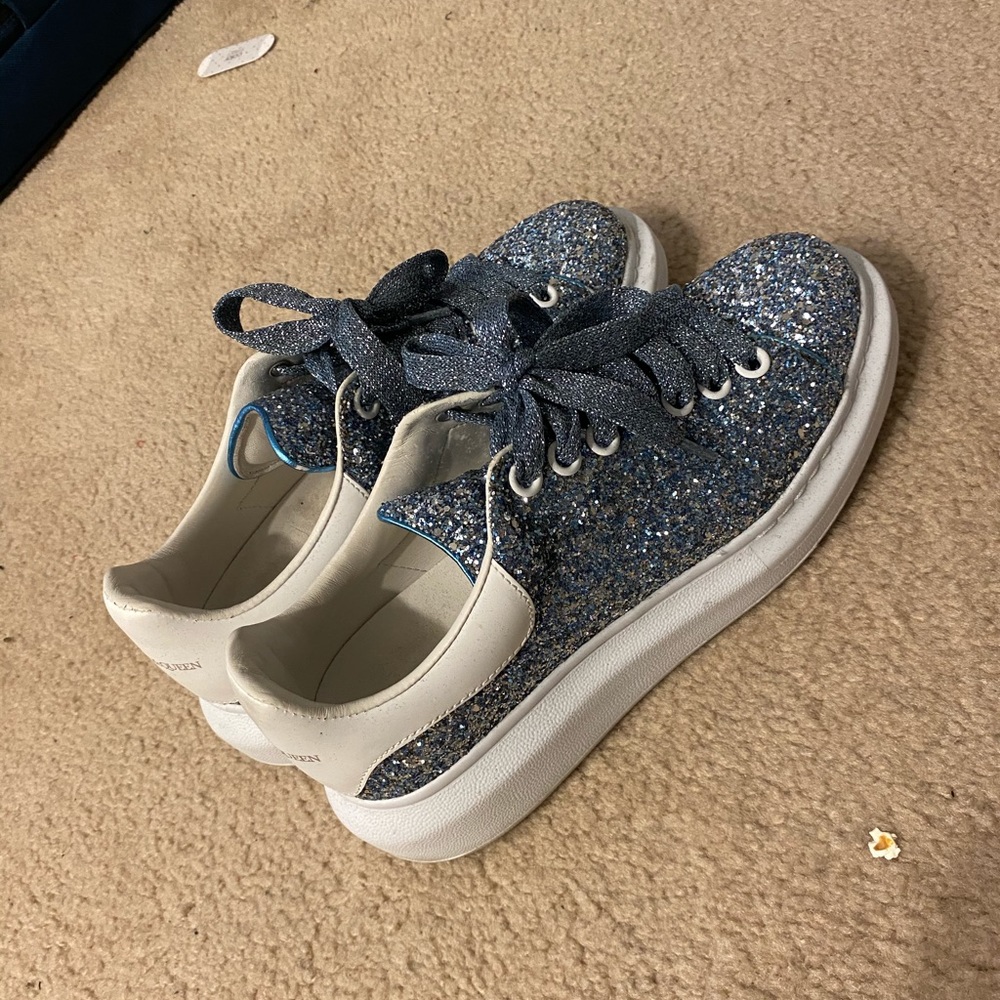 Alexandra McQueen glitter tennis shoes